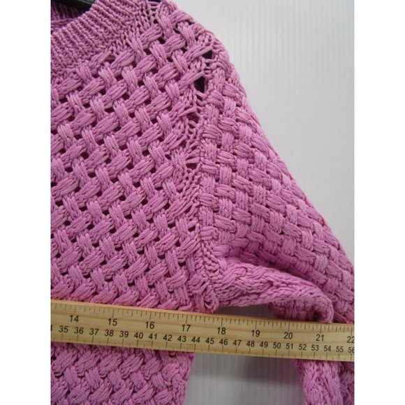 Lands End Sweater Small Pullover Woven knit Breathable Preppy - Picture 5 of 10